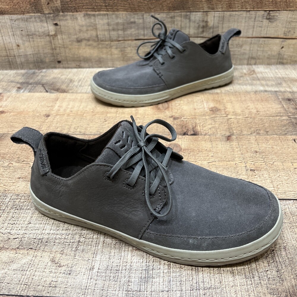 Teva Mens Gray Suede/Leather Casual Canyon Life Low Sneakers Size 8.5